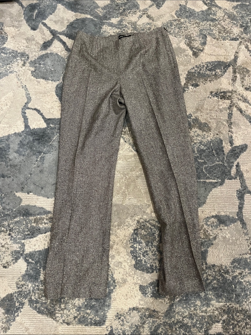 Dana Buchman Silver Tweed Straight-Leg Pants